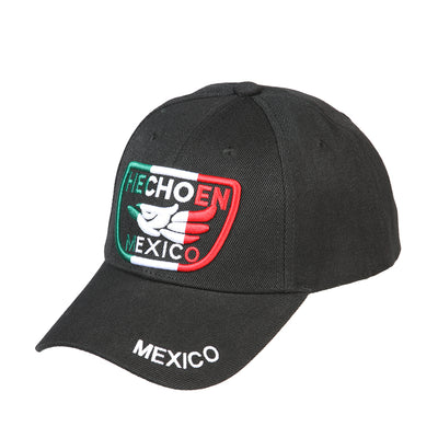 Gorra El General Hecho En Mexico Tela Negro/tricolor 44373
