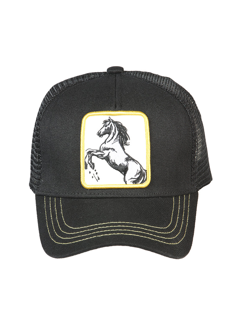 Sombrero Vaquero de Hombre El General en Tela Color Negro/Amarillo 44374