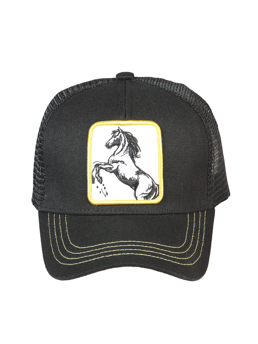 Sombrero Vaquero de Hombre El General en Tela Color Negro/Amarillo 44374