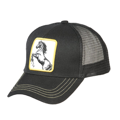 Gorra El General Caballo Tela Negro/amarillo 44374