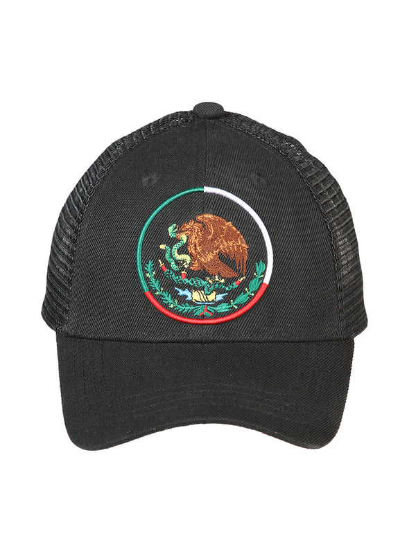 Sombrero Vaquero de Hombre El General México-escudo en Tela Color Negro/Tricolor 44375
