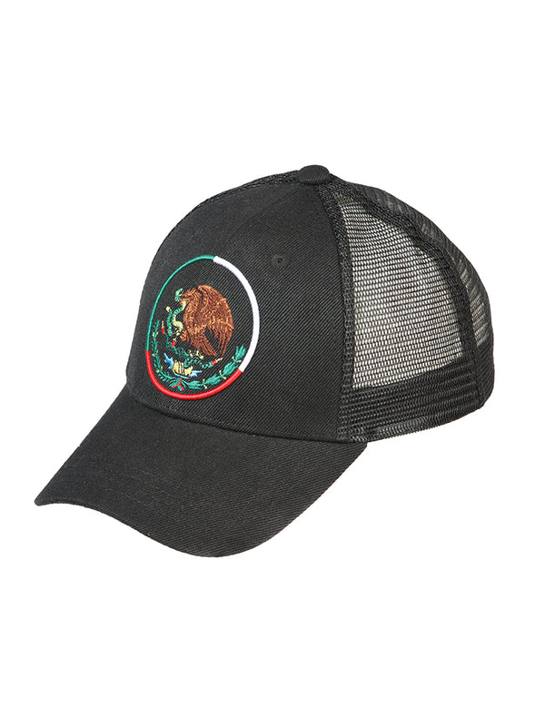 Sombrero Vaquero de Hombre El General México-escudo en Tela Color Negro/Tricolor 44375