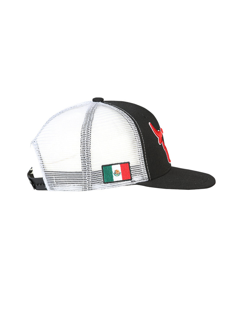 Sombrero Vaquero de Hombre El General en Tela Color Negro/Blanco 44377