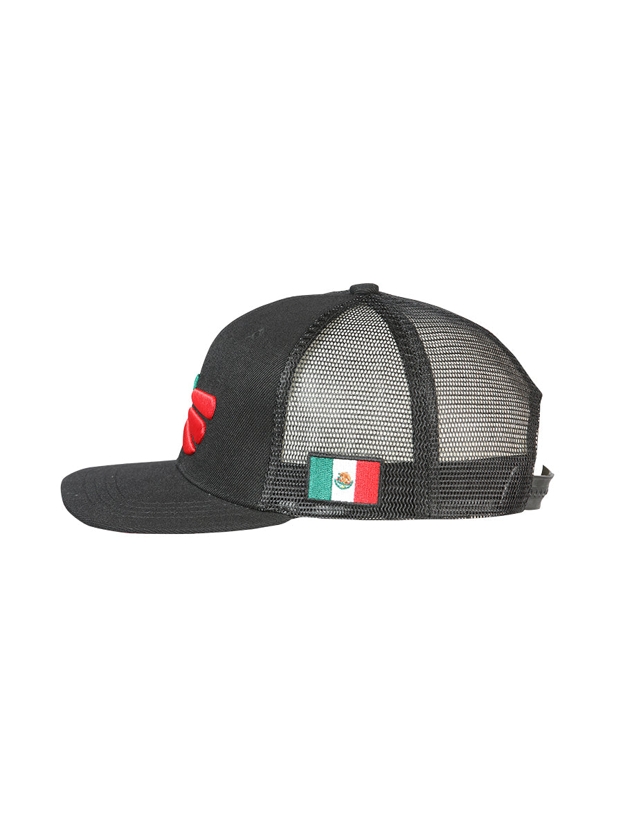 Sombrero Vaquero de Hombre El General en Tela Color Negro/Tricolor 44392