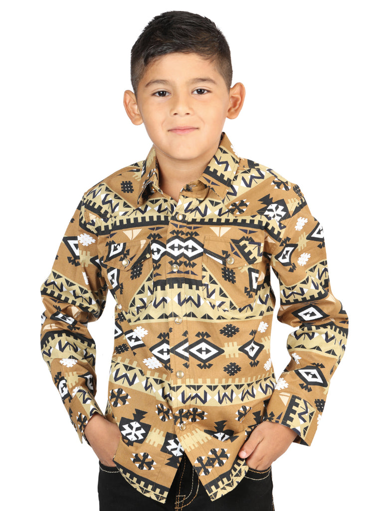 Camisa Vaquera de Niño El Señor de los Cielos Manga Larga Broche Casual en 97% Algodón 3% Lycra 44442