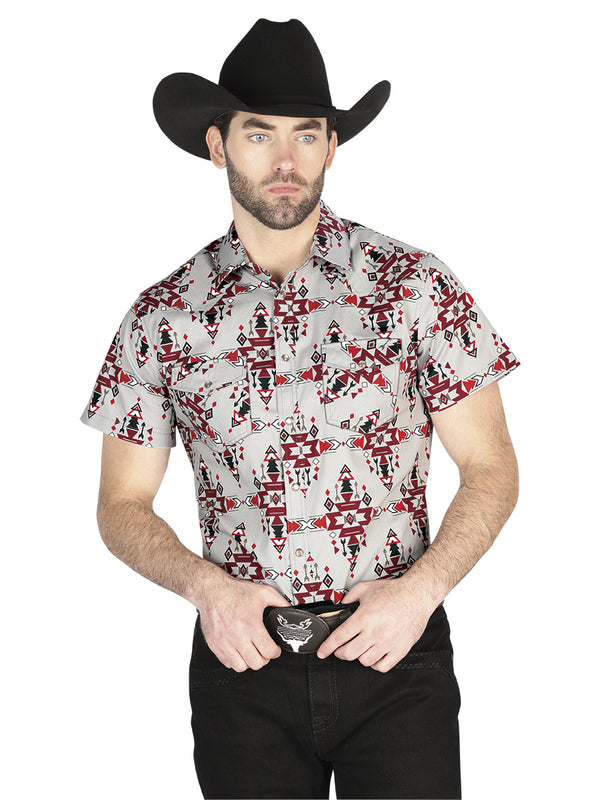 Camisa Vaquera de Hombre El Señor de los Cielos Manga Larga Casual en 97% Algodón 3% Lycra Color Gris 44446