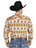 Camisa Vaquera de Hombre El Señor de los Cielos Manga Larga Broche Casual en 97% Algodón 3% Lycra 44477