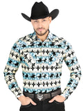 Camisa Vaquera de Hombre El Señor de los Cielos Manga Larga Broche Casual en 97% Algodón 3% Lycra 44478