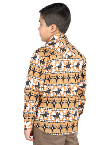 Casual Long - Sleeve Camisa del General Amarillo 44493