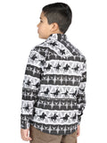 Camisa Vaquera de Niño El Señor de los Cielos Manga Larga Broche Casual en 97% Algodón 3% Lycra Color Negro 44495