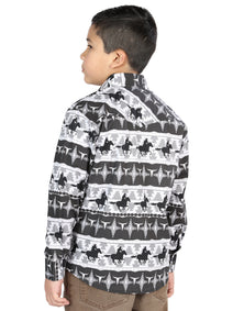 Casual Long - Sleeve Camisa del General Negro 44495