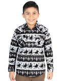Camisa Vaquera de Niño El Señor de los Cielos Manga Larga Broche Casual en 97% Algodón 3% Lycra Color Negro 44495