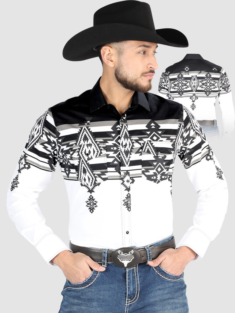 Camisa Vaquera de Niño El Señor de los Cielos Manga Larga Broche Casual en 97% Algodón 3% Lycra Color Negro 44496