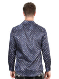 Camisa Vaquera de Hombre El Señor de los Cielos Manga Larga Casual en 97% Poliéster 3% Spandex Color Dorado 44548