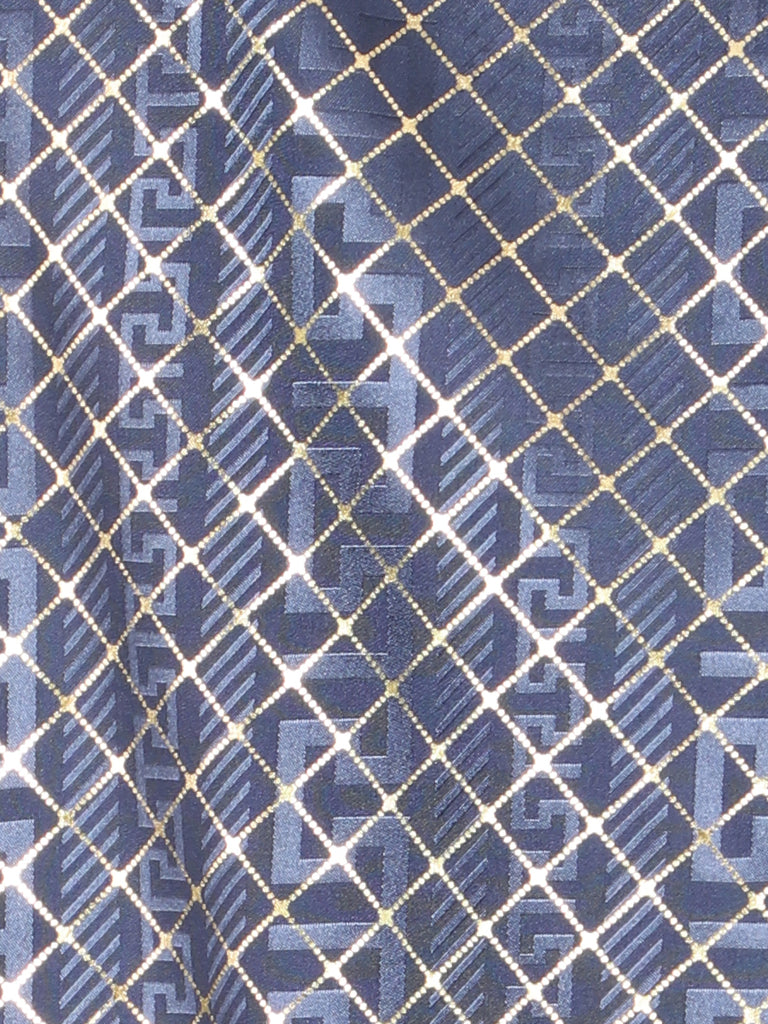 Camisa Vaquera de Hombre El Señor de los Cielos Manga Larga Casual en 97% Poliéster 3% Spandex Color Azul/Oro 44551