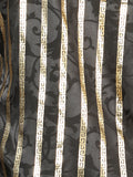 Camisa Vaquera de Hombre El Señor de los Cielos Manga Larga Casual en 97% Poliéster 3% Spandex Color Gris/Oro 44554