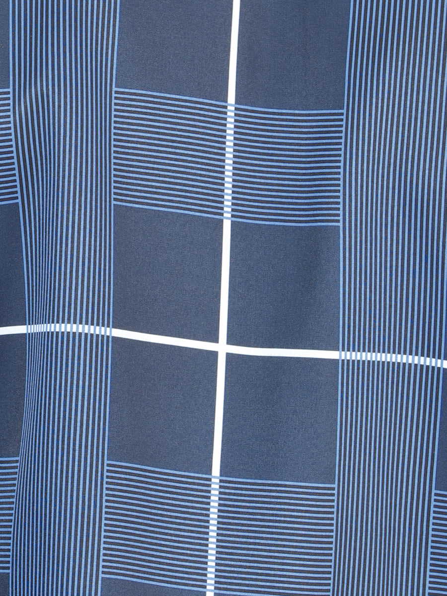 Camisa Vaquera de Hombre El Señor de los Cielos Manga Larga Casual en 97% Poliéster 3% Spandex Color Azul Marino 44600