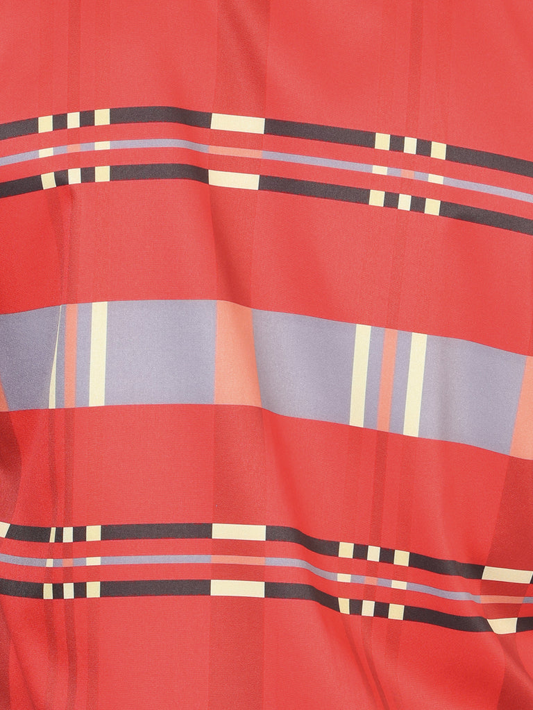 Camisa Vaquera de Hombre El Señor de los Cielos Manga Larga Casual en 97% Poliéster 3% Spandex Color Rojo 44601