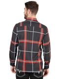 Camisa Vaquera de Hombre El Señor de los Cielos Manga Larga Casual en 97% Poliéster 3% Spandex Color Negro 44605