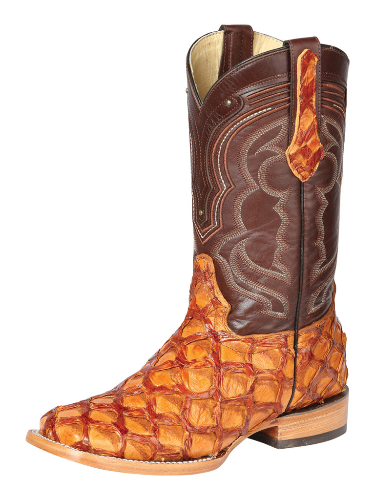 Bota Vaquera de Hombre 100 Años Rodeo en Piel Exótica Color Miel 44606