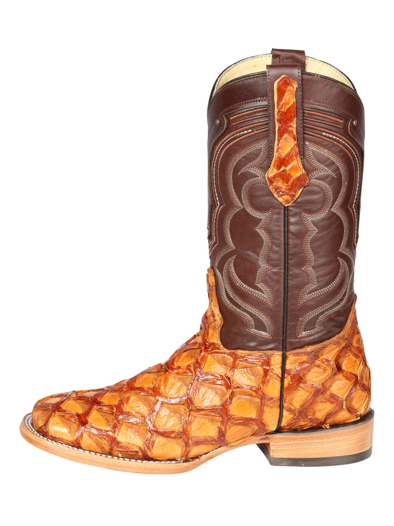 Bota Vaquera de Hombre 100 Años Rodeo en Piel Exótica Color Miel 44606