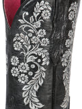 Bota Vaquera Rodeo Mujer El General Piel Grabado/Barcelona Negro - Modelo 44636