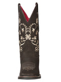 Bota Vaquera Rodeo Mujer El General Piel Nobuck Bovino Café - Modelo 44642