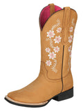 Bota Vaquera Rodeo Mujer El General Piel Nobuck Bovino Durazno - Modelo 44644