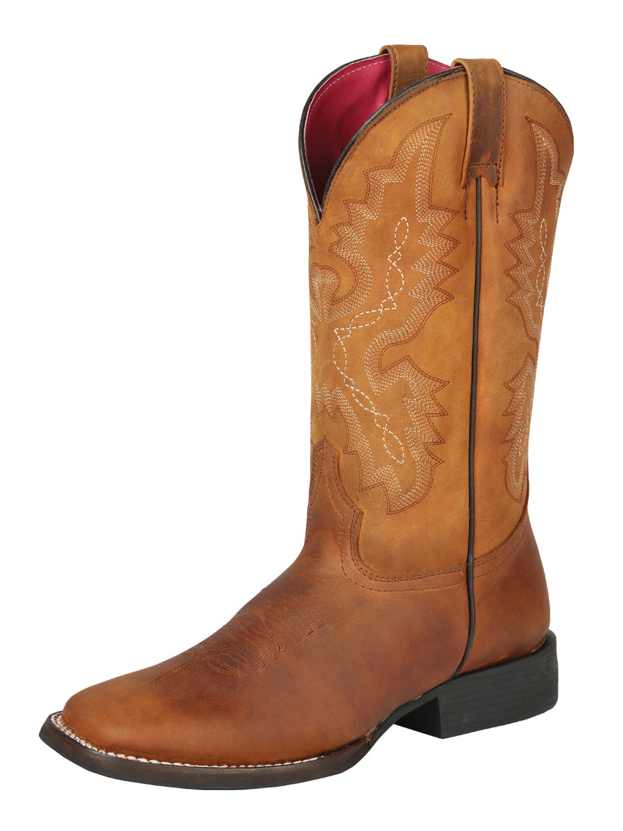 Bota Vaquera Rodeo Mujer El General Piel Kansas Cognac - Modelo 44651