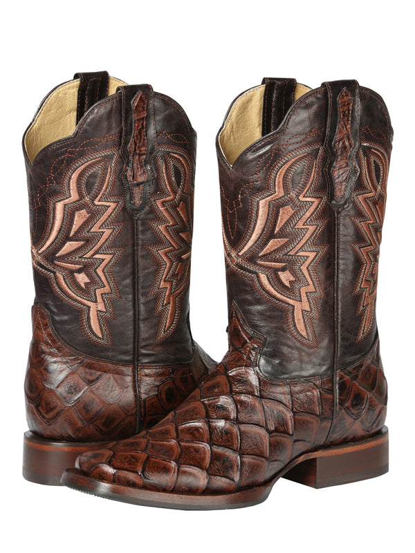 Bota Vaquera de Hombre El General Rodeo en Piel Color Café 44664