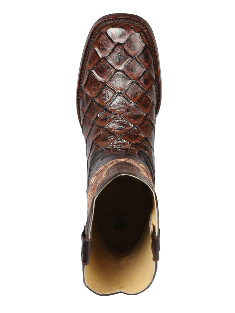 Bota Vaquera de Hombre El General Rodeo en Piel Color Café 44664