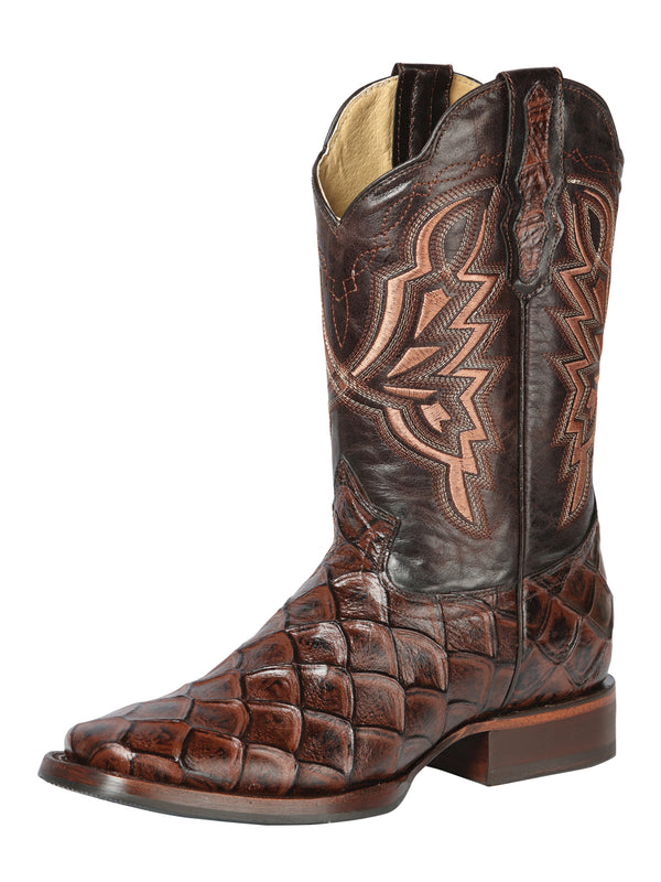 Bota Vaquera de Hombre El General Rodeo en Piel Color Café 44664