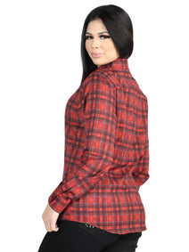 el General - Casual Long - Sleeve Camisa - Rojo 44722