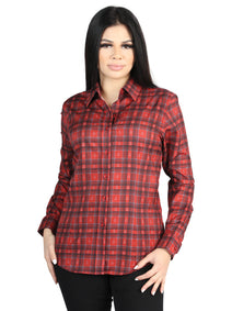 el General - Casual Long - Sleeve Camisa - Rojo 44722