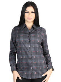 el General - Casual Long - Sleeve Camisa - Gris/café 44725