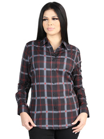 el General - Casual Long - Sleeve Camisa - Negro/gris 44726