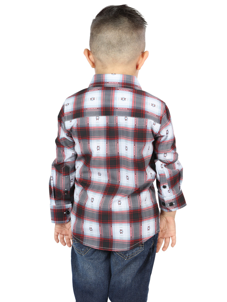 el General Negro/rojo Casual Long - Sleeve Camisa 44735