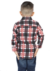 el General Blanco/rojo Casual Long - Sleeve Camisa 44741