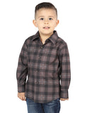 Camisa Vaquera de Niño El Señor de los Cielos Moka/olive Manga Larga Casual en 97% Algodón 3% Spandex 44746