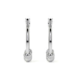 Arete De Plata Ley 925 Para Mujer Con Bola Diamantada
