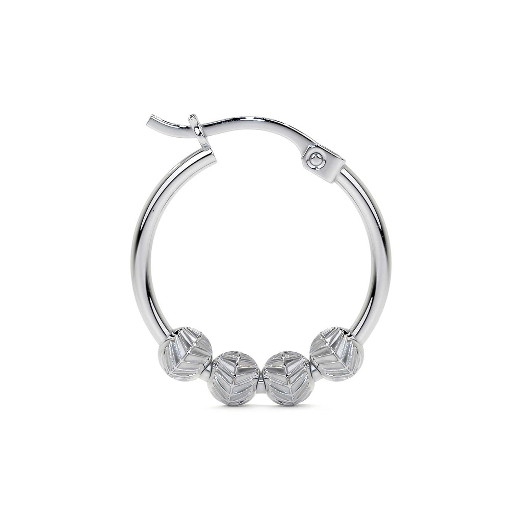Arete De Plata Ley 925 Para Mujer Con Bola Diamantada