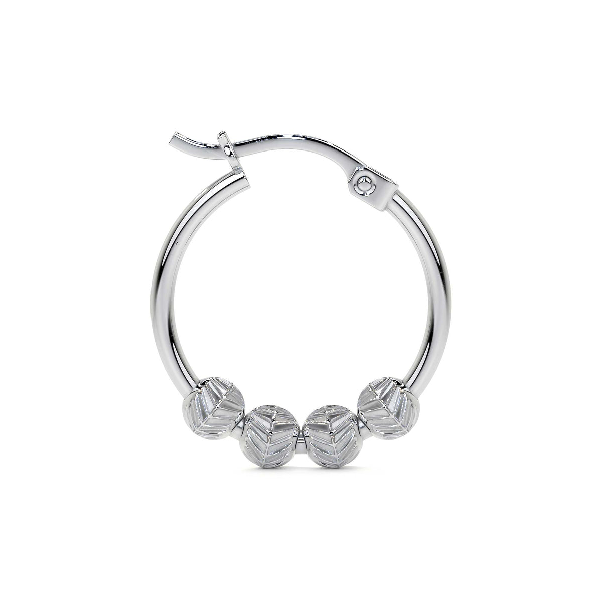 Arete De Plata Ley 925 Para Mujer Con Bola Diamantada