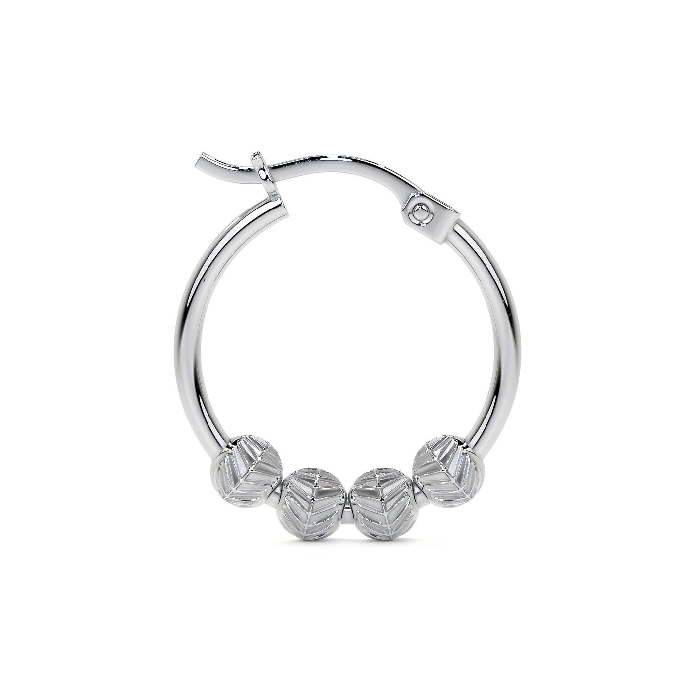 Arete De Plata Ley 925 Para Mujer Con Bola Diamantada