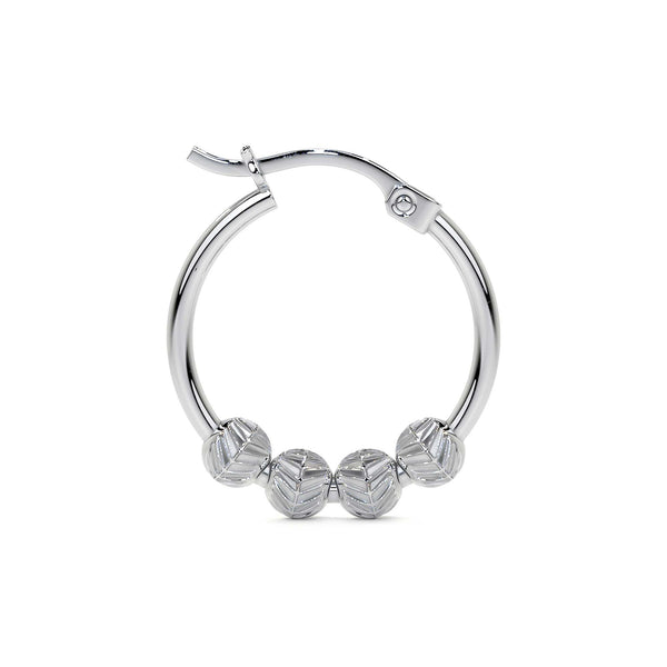 Arete De Plata Ley 925 Para Mujer Con Bola Diamantada