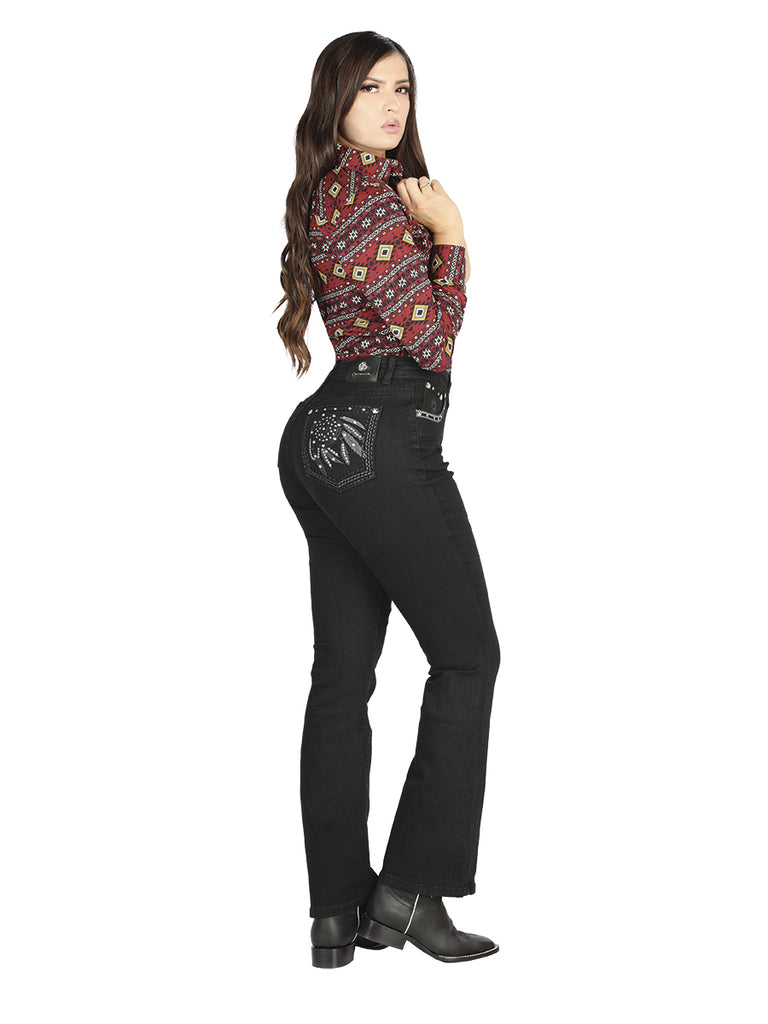 Pantalón de Mezclilla de Mujer Centenario en Mezclilla Color Negro 44825