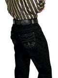 Pantalón de Mezclilla de Hombre Centenario ZD-1008 en Mezclilla Color Negro 44840