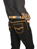 Pantalón de Mezclilla de Hombre Centenario ZD-1005 en Mezclilla Color Negro 44843