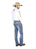 Pantalón de Mezclilla de Hombre Centenario ZD-1005 en Mezclilla Color Azul 44846