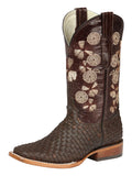 Bota Vaquera Rodeo Mujer El General Piel Bovino Petatillo/Crazy Café - Modelo 44855