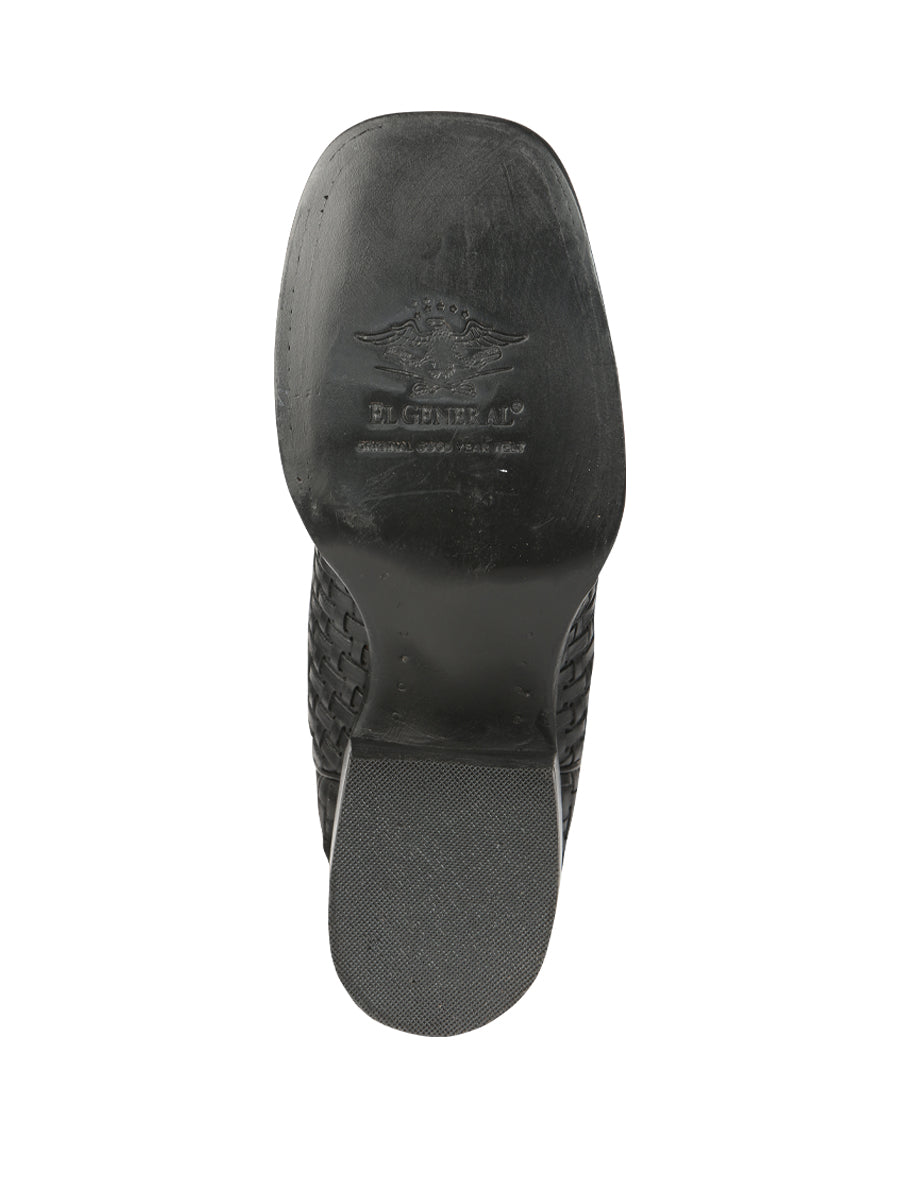Bota Vaquera de Mujer El General Rodeo en Piel Crazy Color Negro 44856